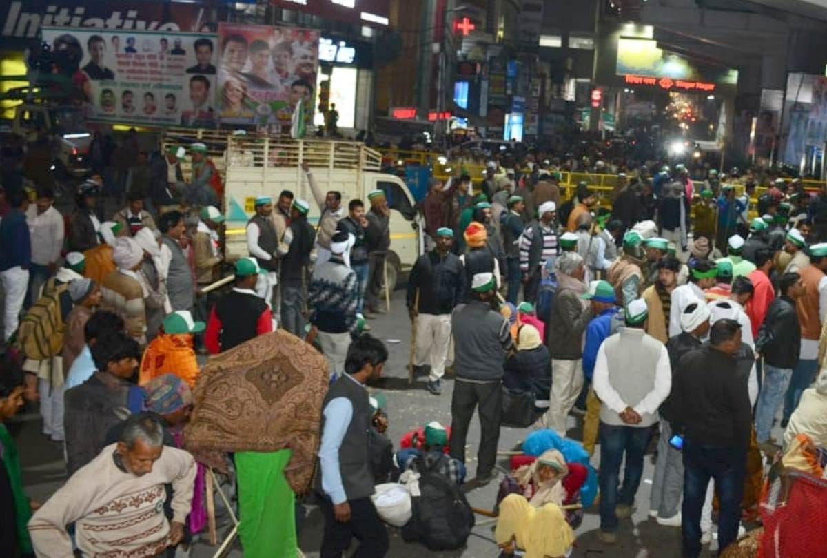 ruckus of workers of bhartiya kisan union in lucknow