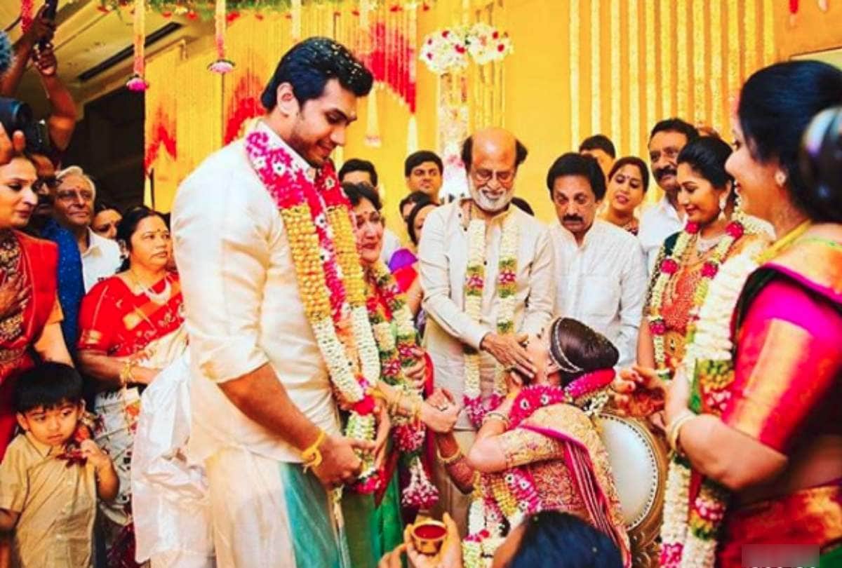 rajinikanth daughter soundarya and vishagan wedding reception photos mukesh ambani was there