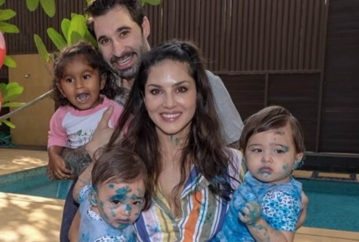 Adorable pictures of sunny leone with her kids