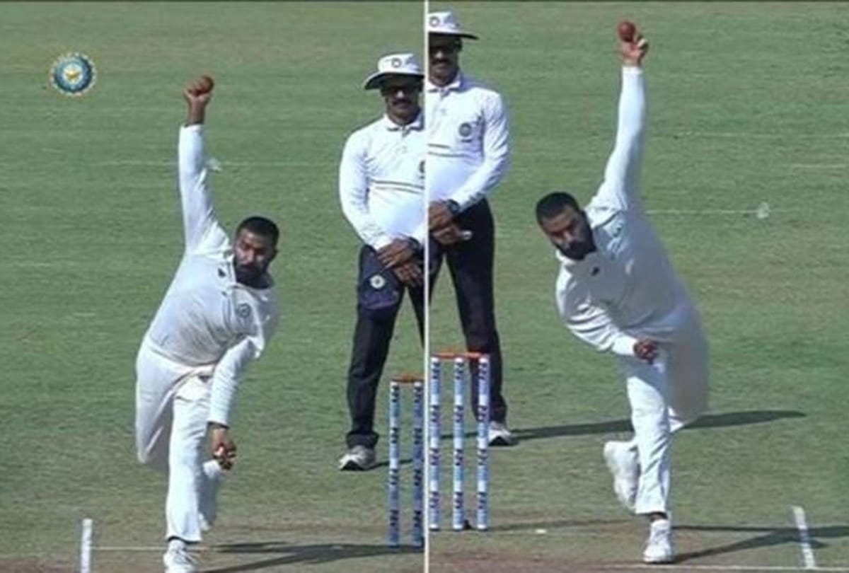 Irani cup: Vidarbha bowler akshay karnewar bowls with right and left hand