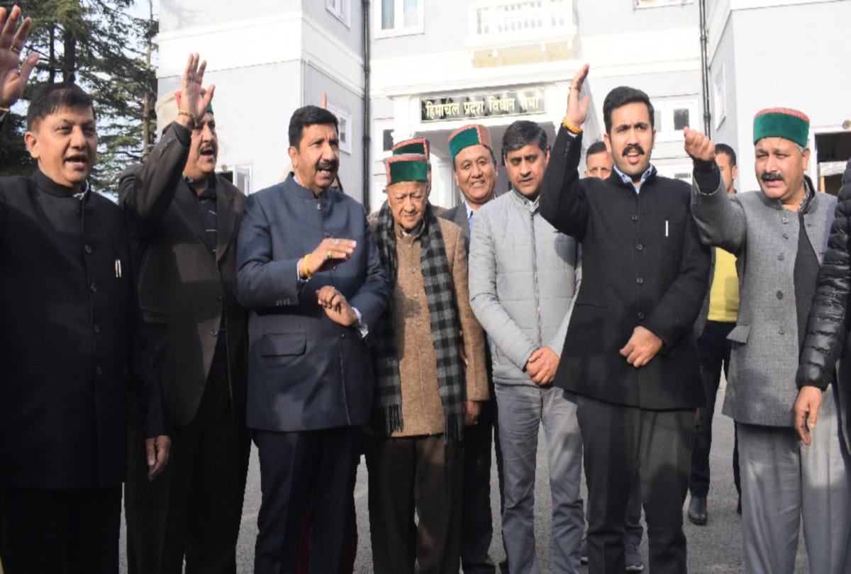 Opposition walkout twice in the house of himachal assembly budget session