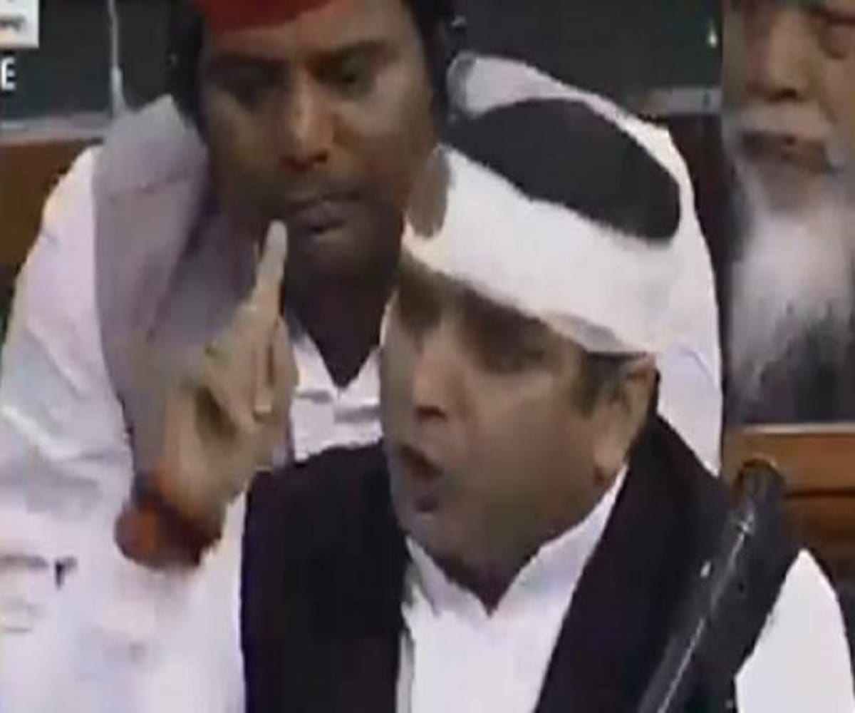 SP MP Dharmendra Yadav Ruckus in the Lok Sabha