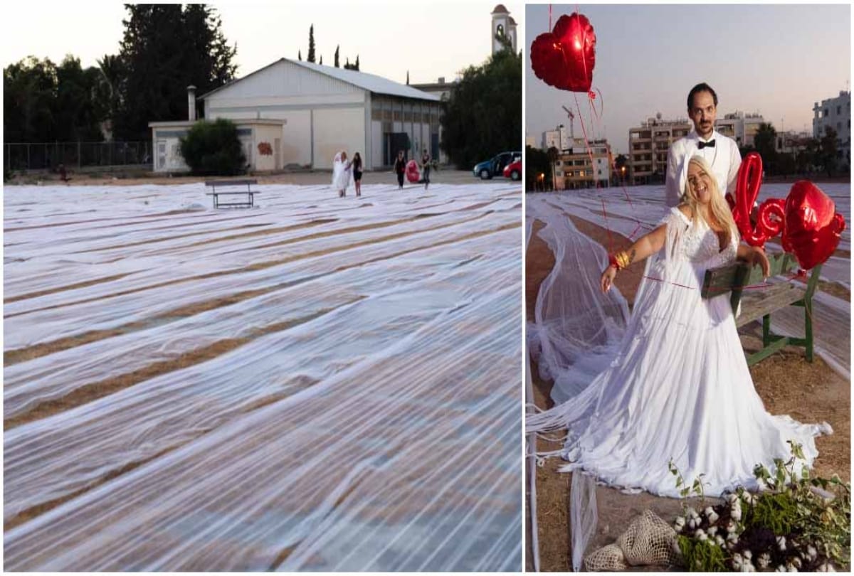 brides wear longest wedding gown and made guinness world record