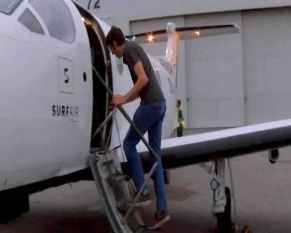Know about the man who takes a plane to work every day
