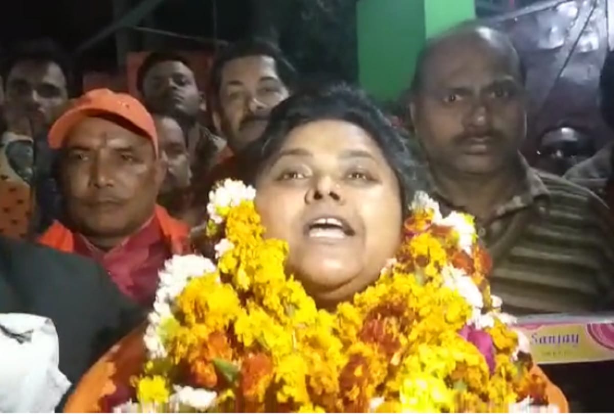 Pooja Shukun Pandey released from jail in aligarh
