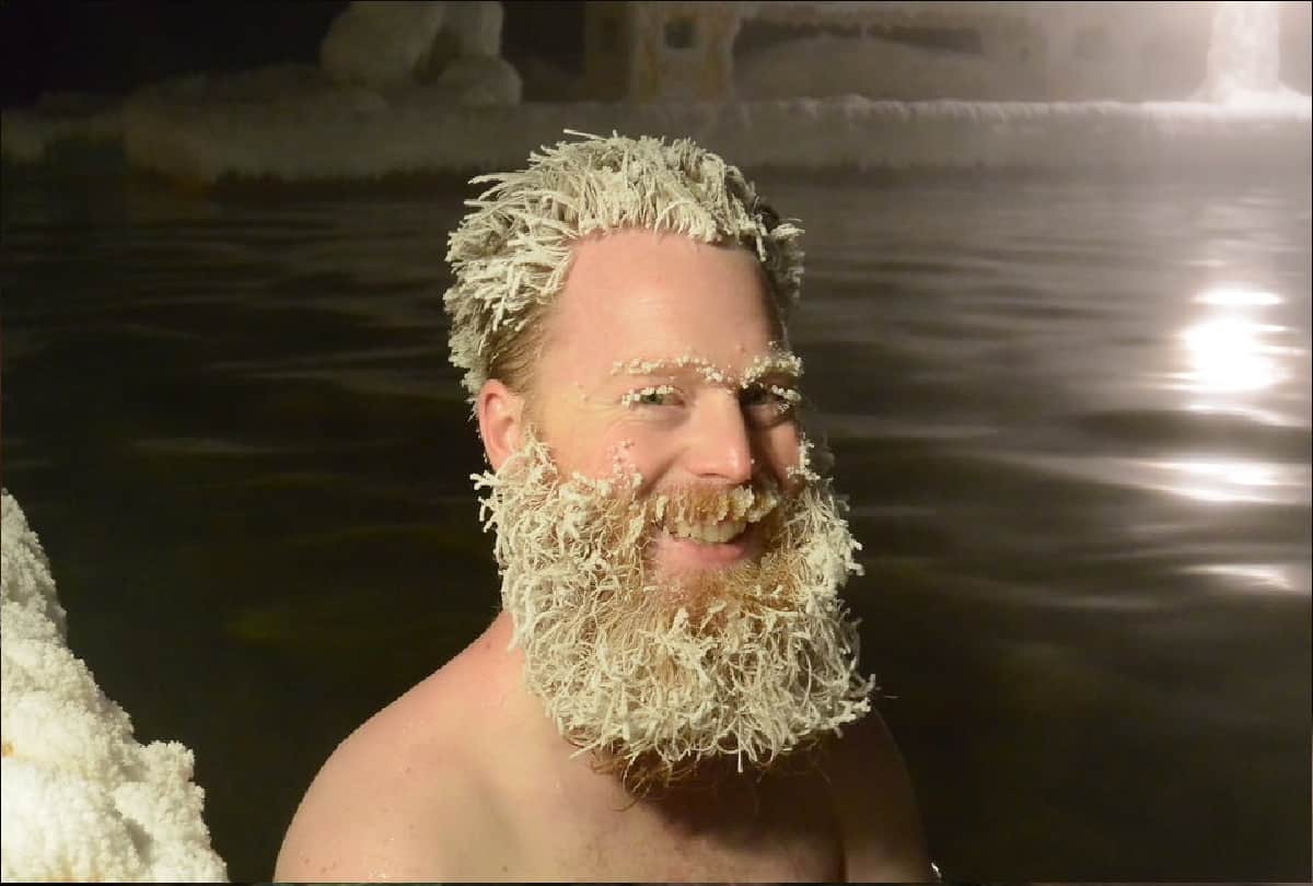 Participating in a Hair Freezing Contest in -22°C weather
