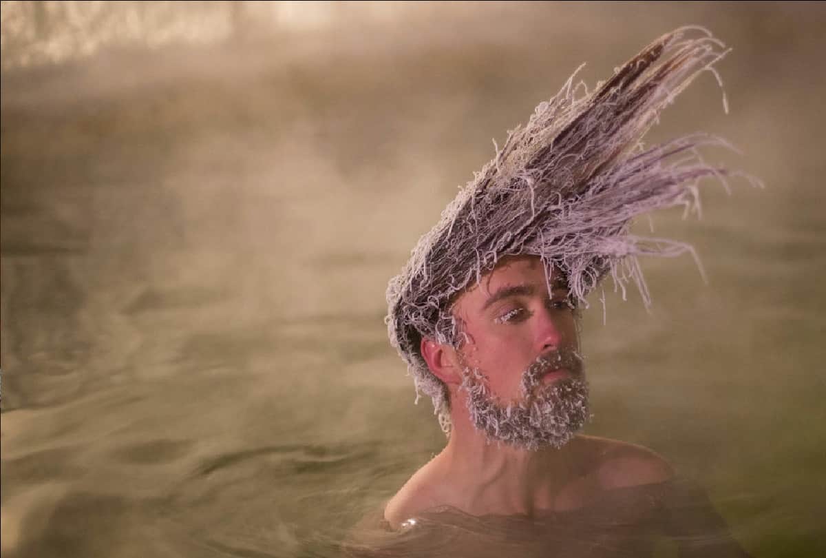 Participating in a Hair Freezing Contest in -22°C weather