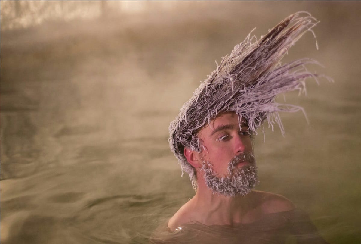 Participating in a Hair Freezing Contest in -22°C weather
