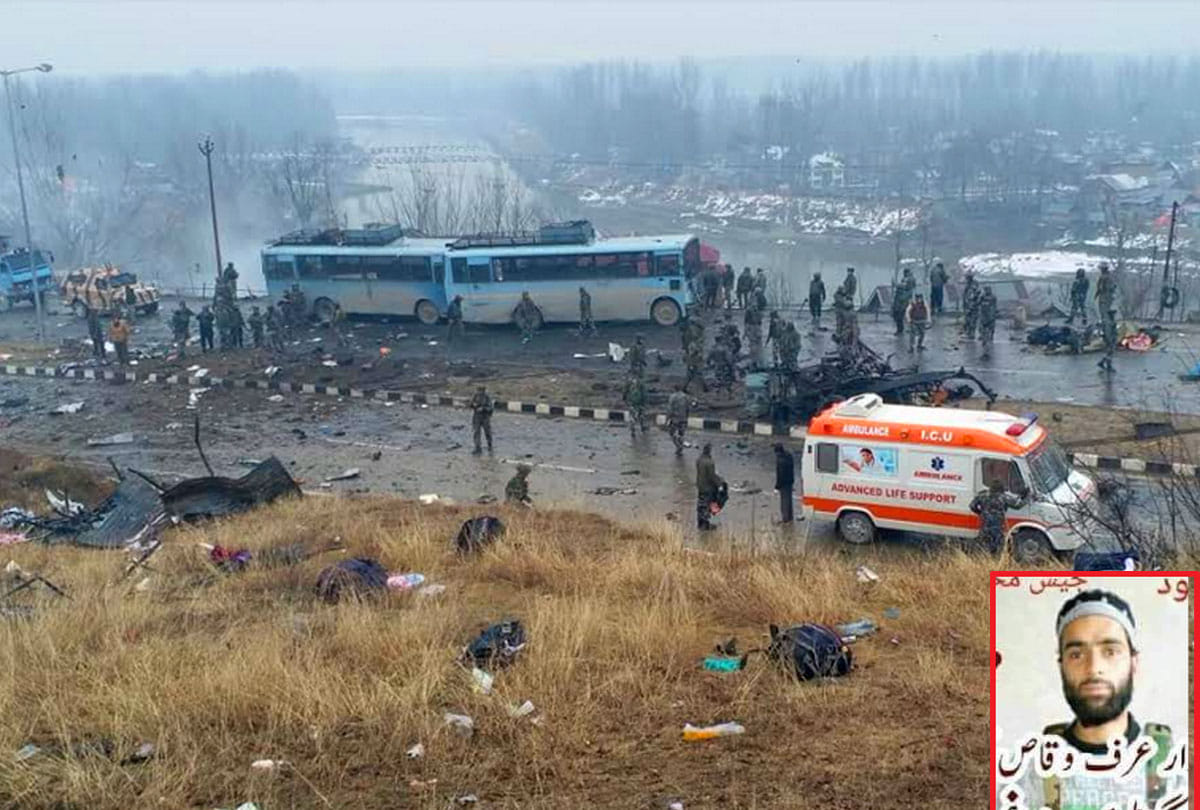 crpf vehicle attacked by militants at goripora of awantipora, srinagar-jammu highway