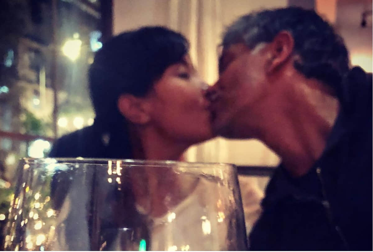 milind soman and ankita konwar lip kiss picture viral on valentine day