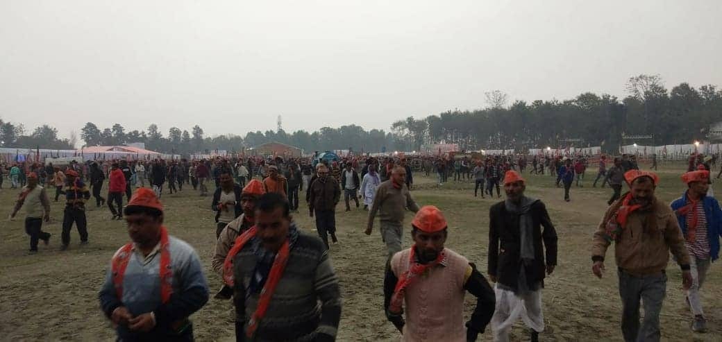 PM Narendra Modi rally in Rudrapur public go back due to rain