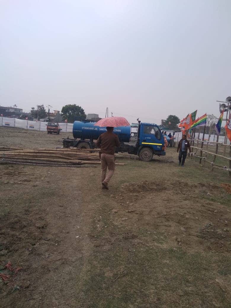 PM Narendra Modi rally in Rudrapur public go back due to rain