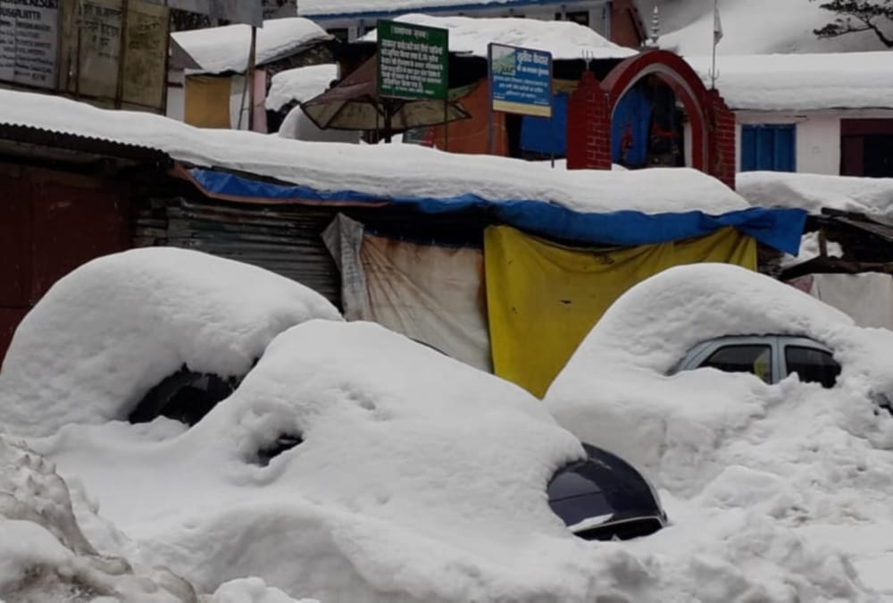Bitter cold weather return after heavy snowfall in uttarakhand