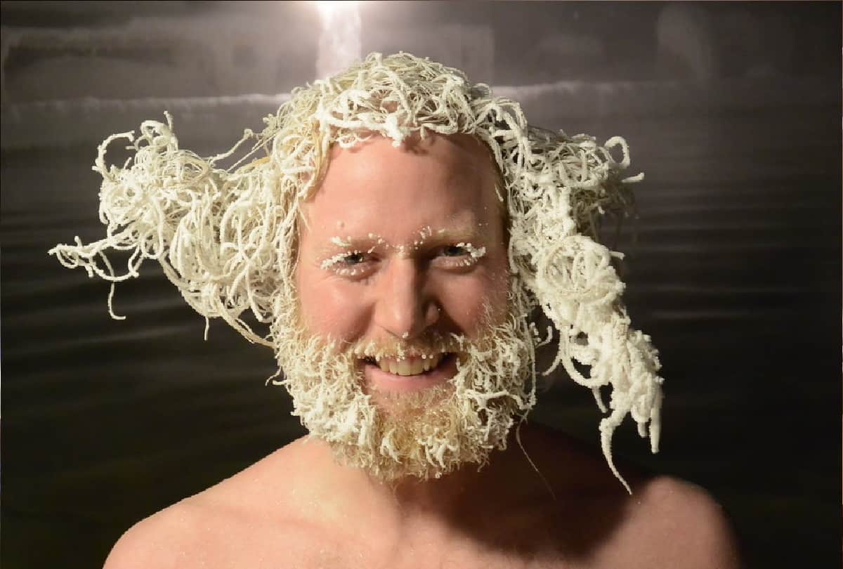 Participating in a Hair Freezing Contest in -22°C weather