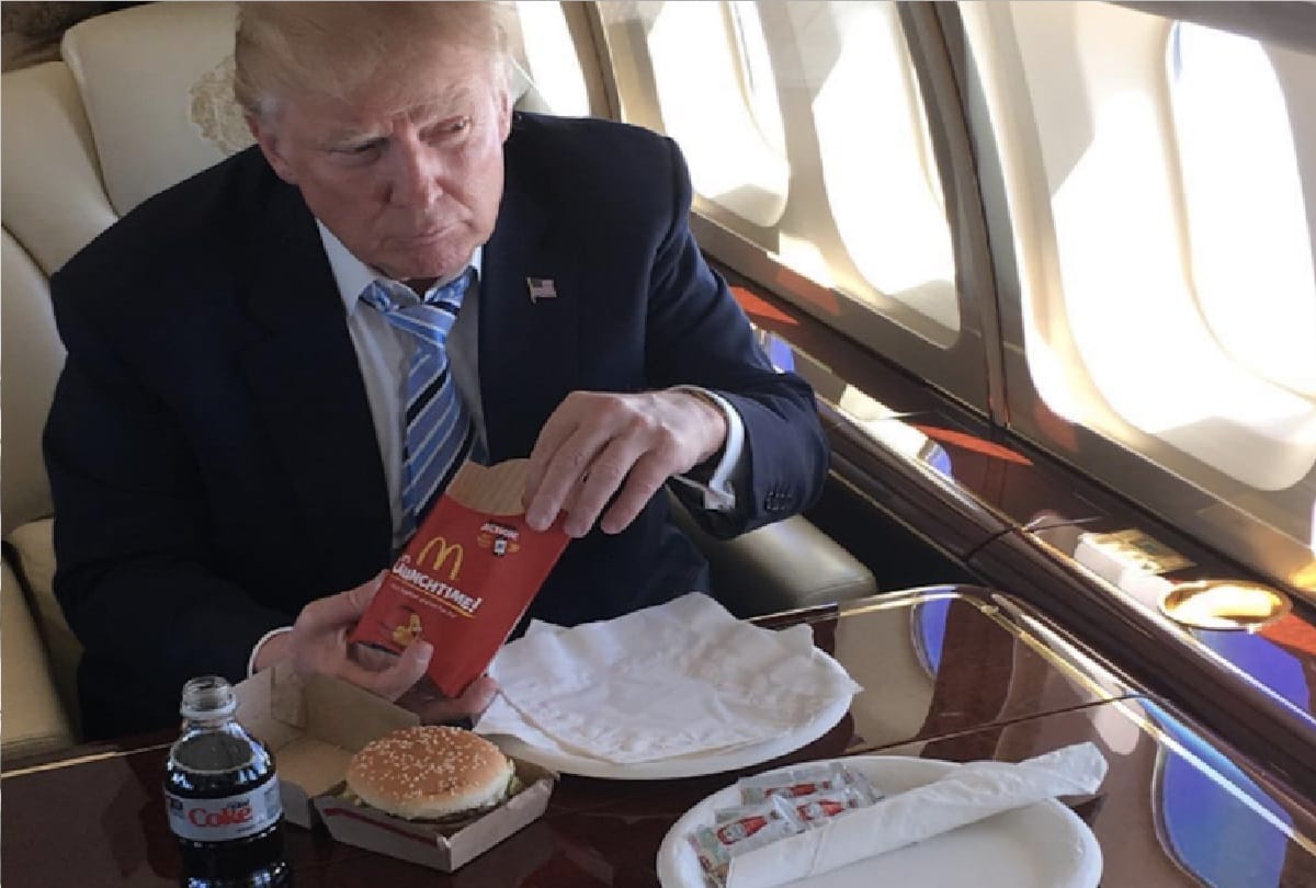 Donald Trump's Favorite Foods list breakfast to dinner 