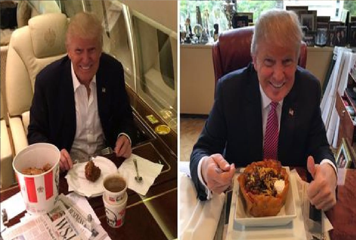 Donald Trump's Favorite Foods list breakfast to dinner 