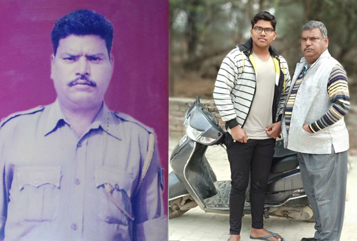 Agra martyr kaushal kishor photo with his son in agra