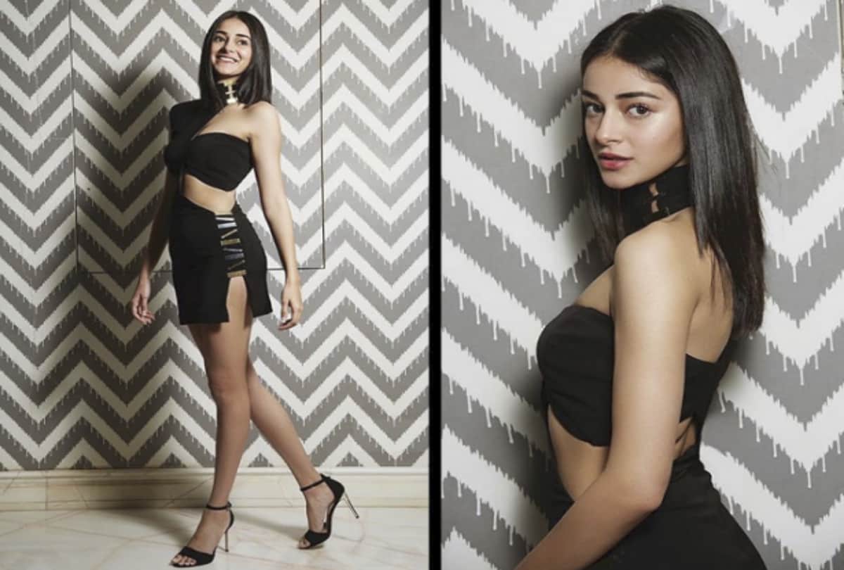 See ananya pandey bold hot look in black dress