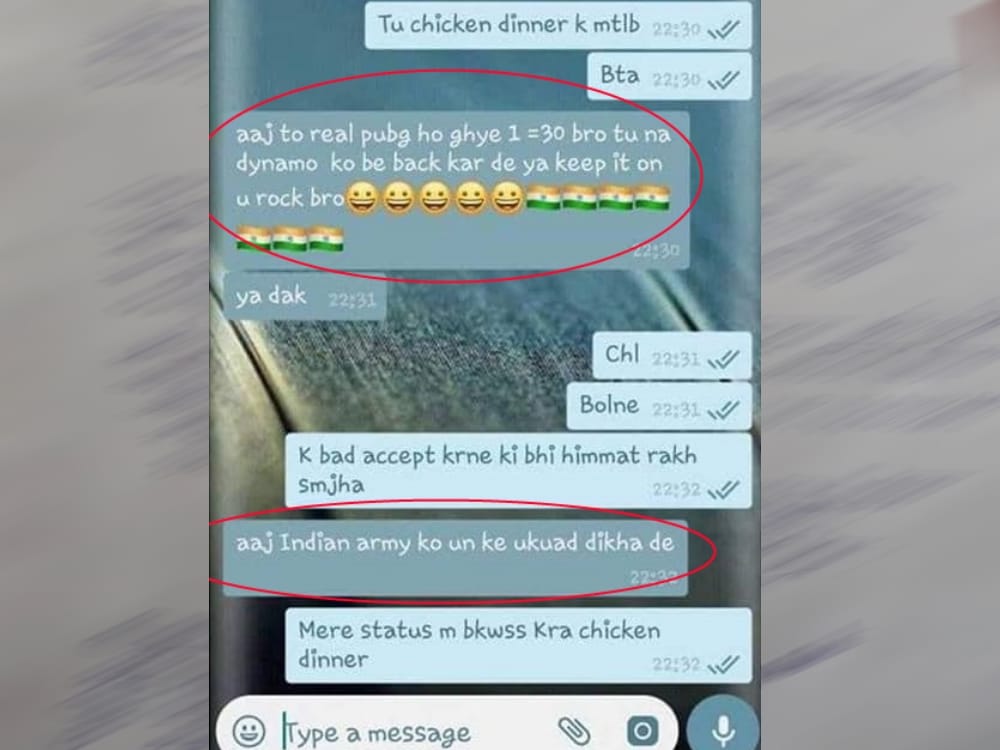 Pulwama Terror Attack kashmir student offensive msg become viral on whats app