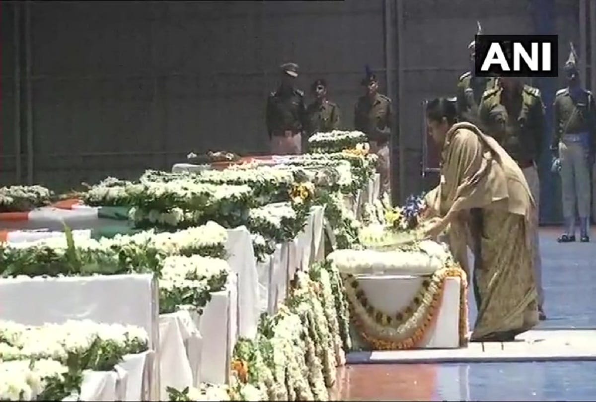 Bodies of pulwama martyrs brought to Delhi