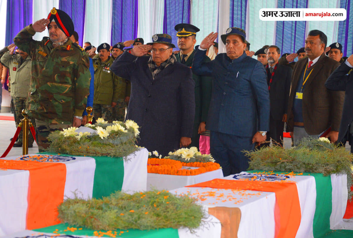 pulwama terror attack Rajnath Singh gave tribute to country's martyrs
