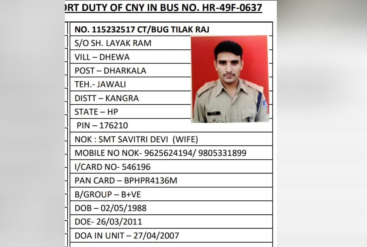 School Students Mourn DeathCRPF Jawan Tilak Raj Martyr In Pulwama Attack Kangra Himachal Pradesh