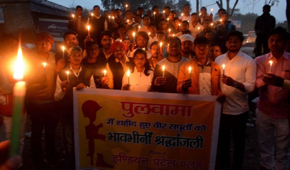 Pulwama attack martyr candle march