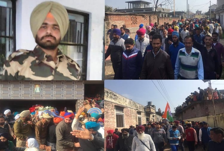 Pulwama martyr Kulwinder Singh funeral with state honors in Ropar