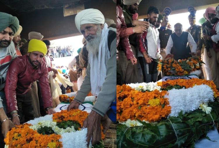 Pulwama martyr Sukhjinder Singh funeral with state honors in Tarn Taran