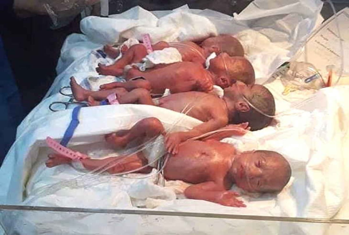 Iraqi mother gives birth NATURALLY to six girls and one boy countrys first SEPTUPLET pregnancy
