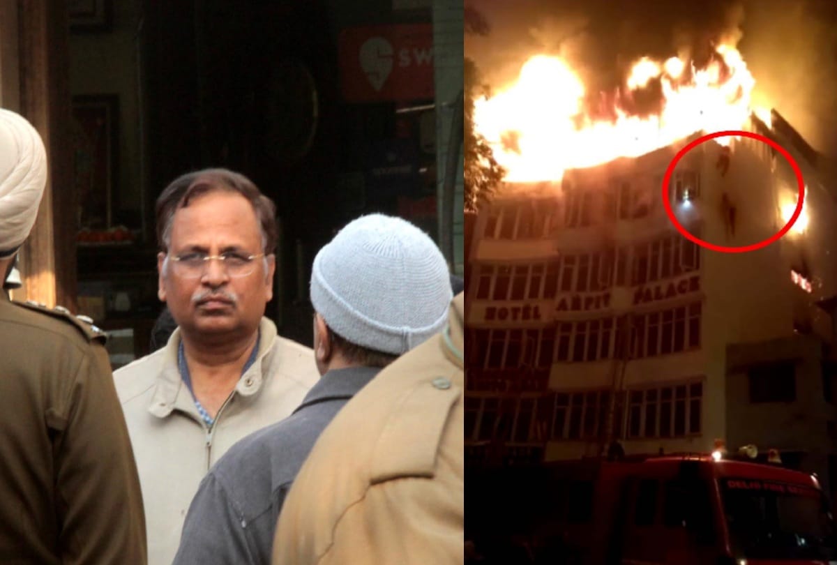 arpit palace fire satyendar jain say hotel owner from bjp so not arrest yet 30 hotel fire noc cancel