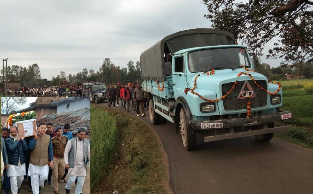 Pulwama Terror Attack martyr virendra singh dead body reached khamita