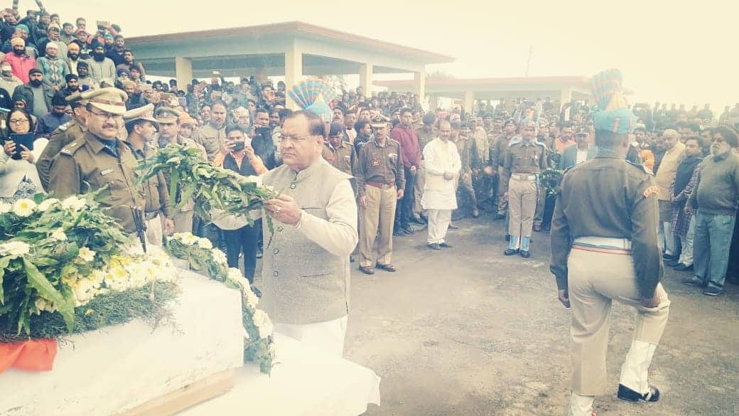 Pulwama Terror Attack martyr virendra singh dead body reached khamita