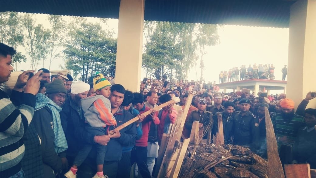 Pulwama Terror Attack martyr virendra singh cremation