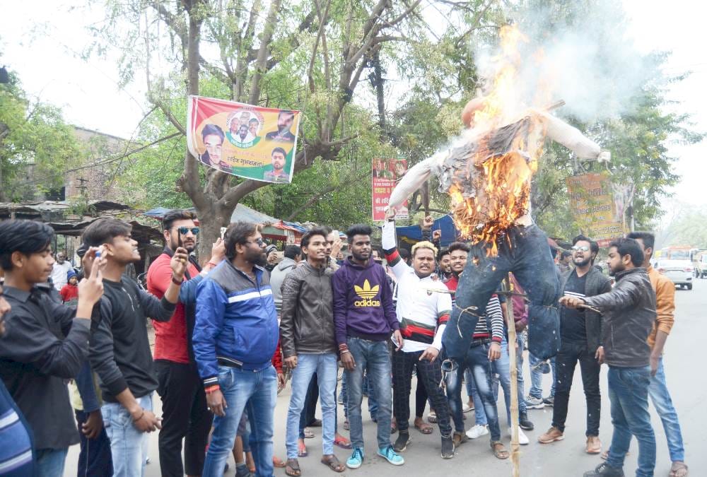 protest of terror attack in pulwama seen every see these photos