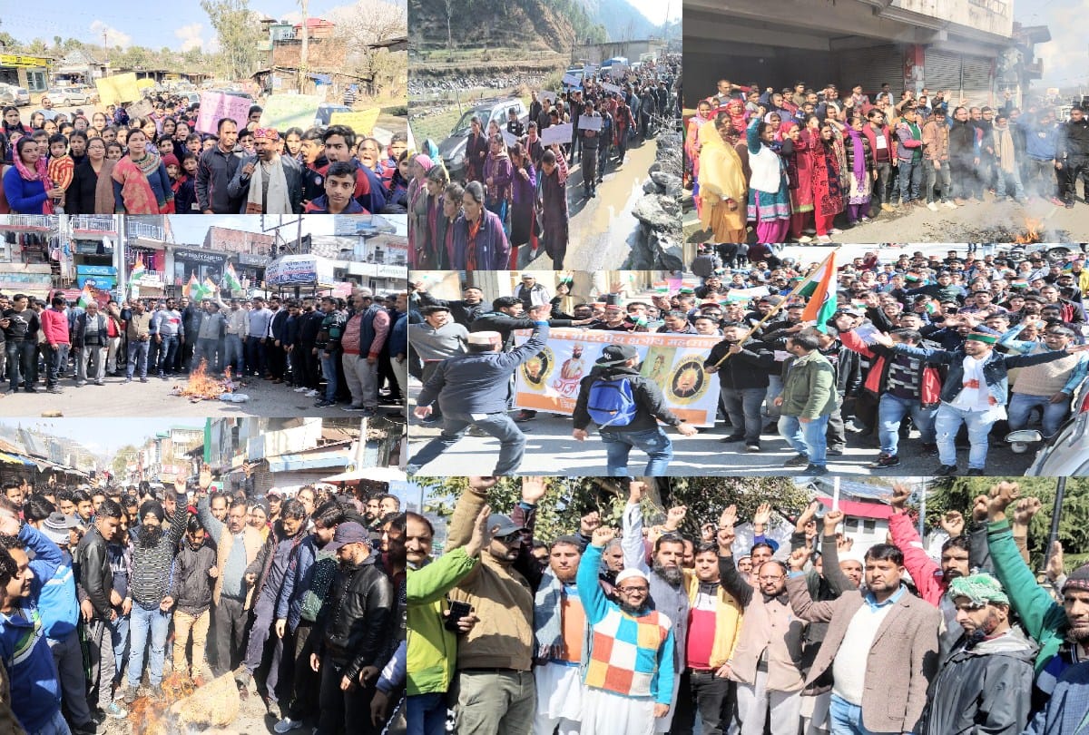 pulwama terror attack: markets remain closed and protest continues on second day in himachal