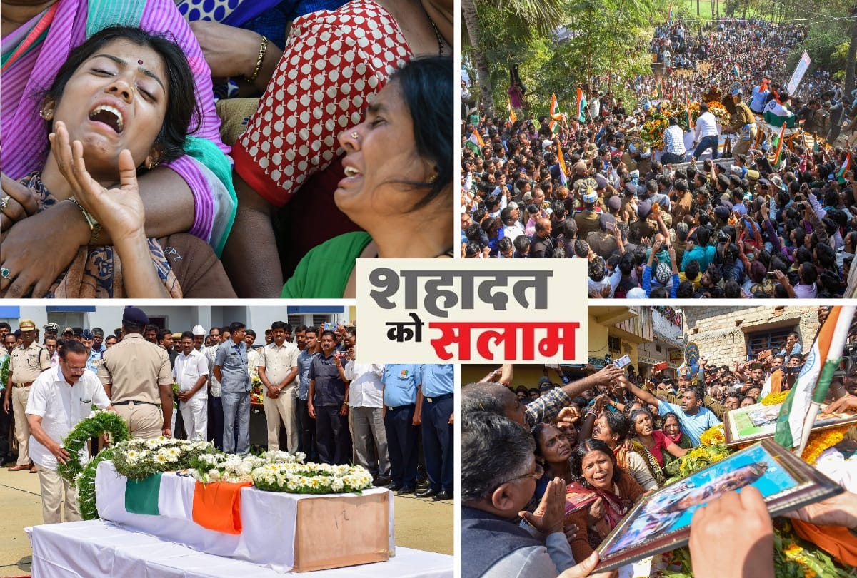 pulwama attack crpf martyr last rites photos from all over india, teary eyes angry hearts