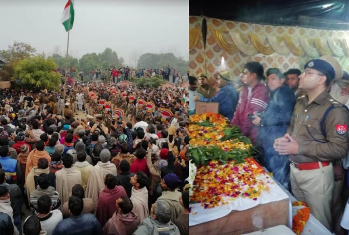 Pulwama terror attack, villagers including General VK Singh paid homage to martyr Amit and Pradeep