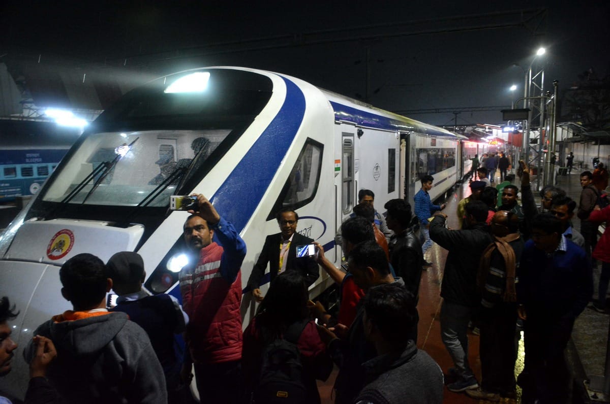 Engineless High Speed Indian Train 18 ready to run from delhi to katra, vaishno devi