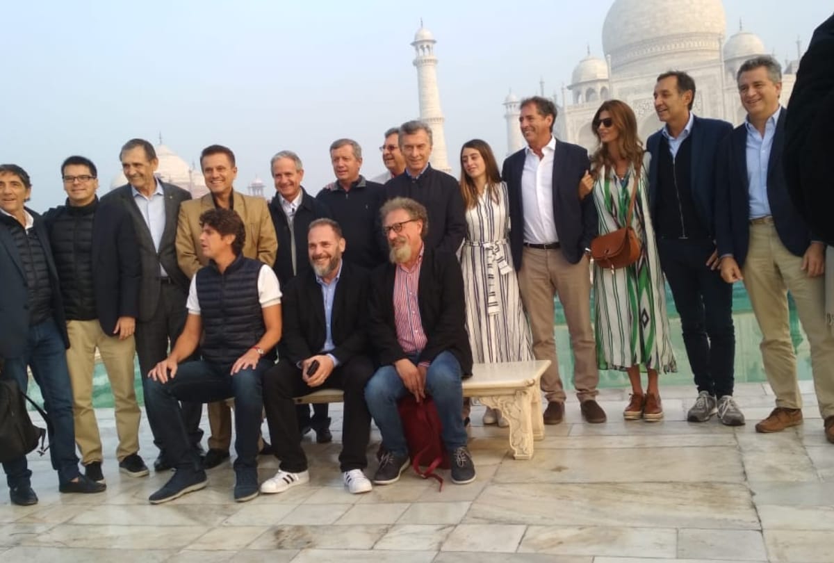 Argentina President Mauricio Macri visiting Taj Mahal in Agra