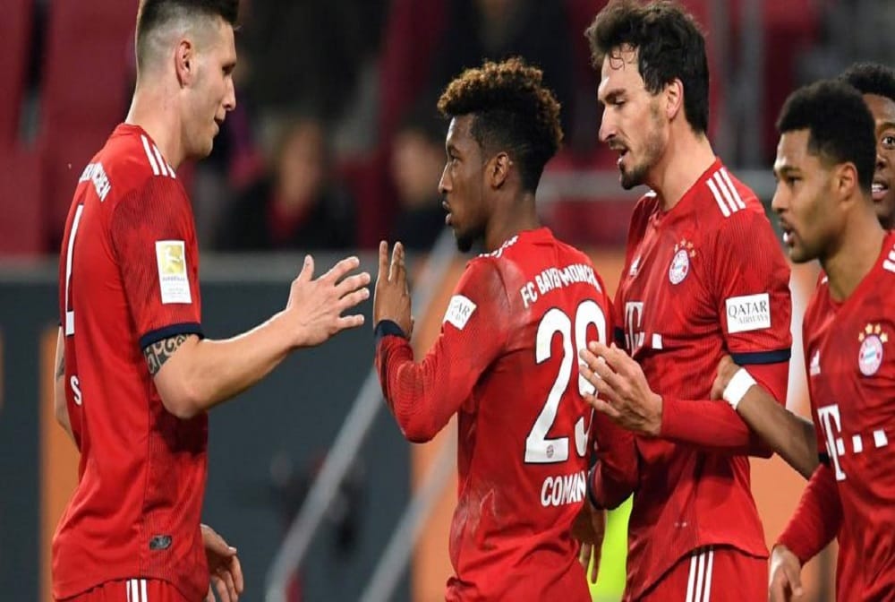 Bayern Munich to 3-2 comeback win at Augsburg