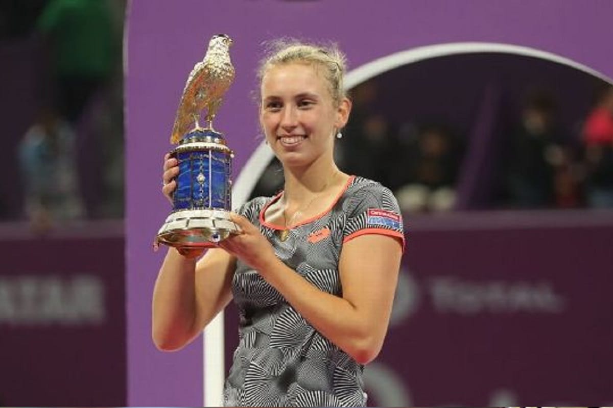 elise mertens beat simona halep at qatar open final