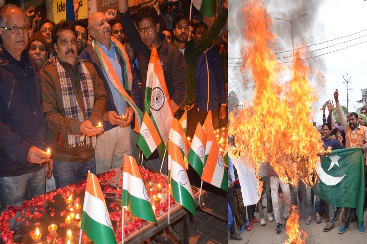 #Pulwama: tribute given to the soldiers by candle in the names of martyrs in Meerut