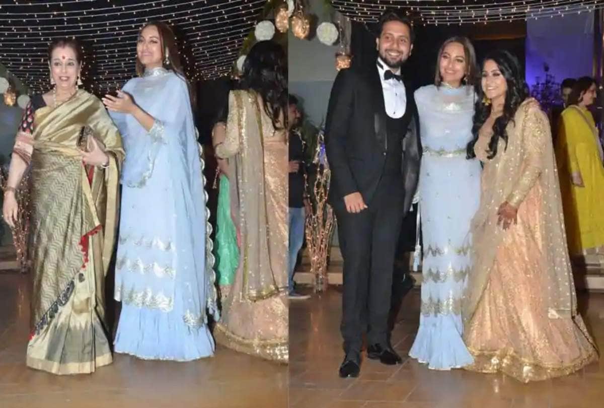 salman khan and sonakshi sinha attend a wedding reception party in mumbai