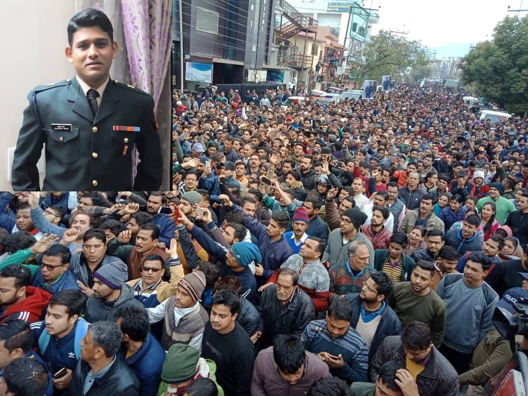Naushera IED blast Martyr Major Chitresh bisht antim yatra and cremation