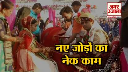 donating gifts and money For Pulwama soldiers by Couples during mass-marriage in surat