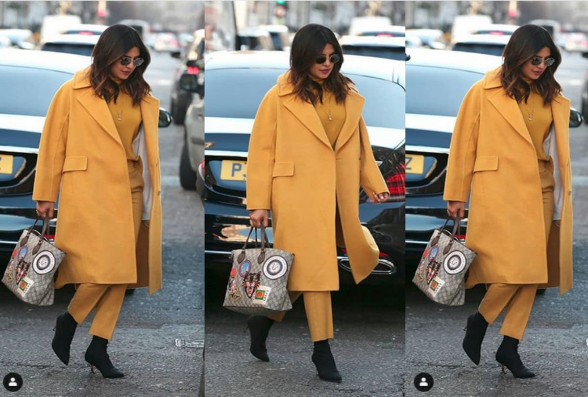 Priyanka Chopra flaunts mangalsutra over mustard outfit on streets of London