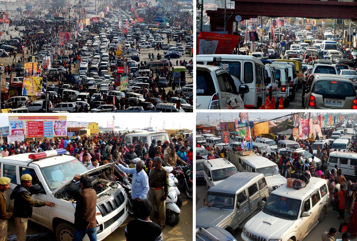 Kumbh Mela 2019: Crowd of devotees on Sangam, traffic uncontrollable, police arrangement fail