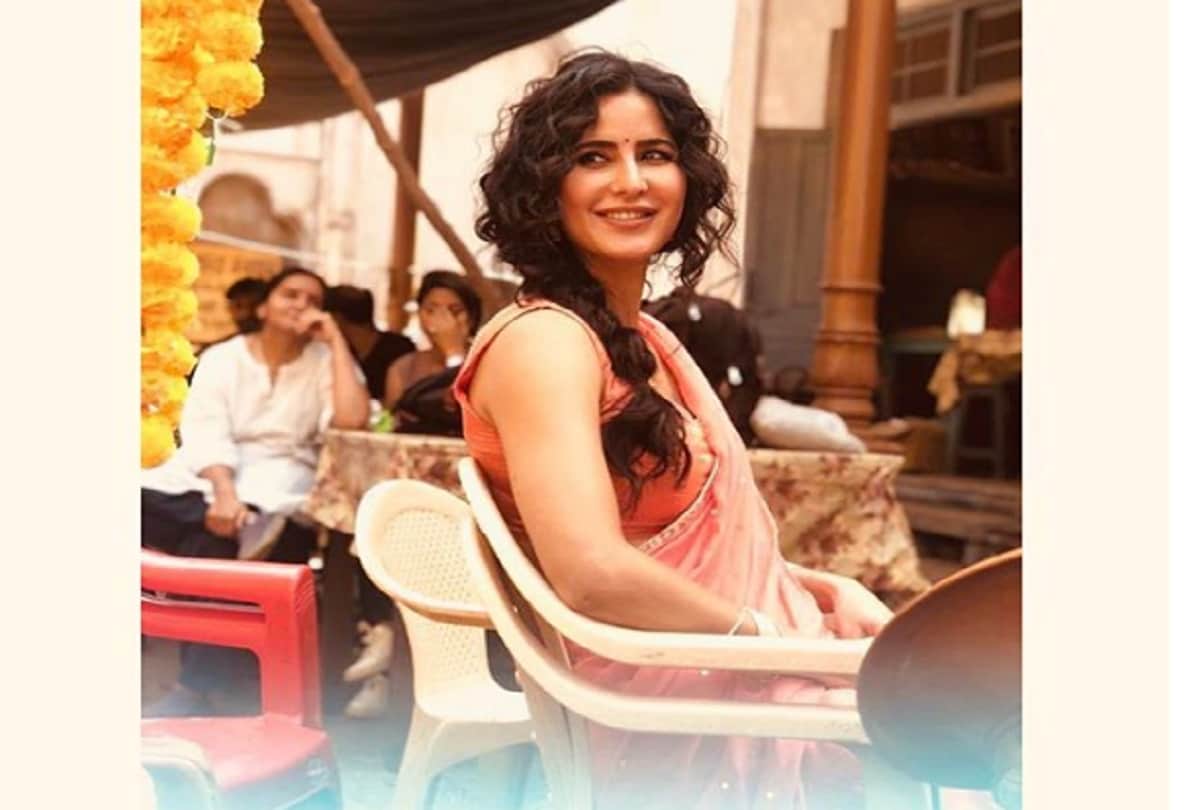 katrina kaif shared a curling hairstyle look photo from the set of bharat
