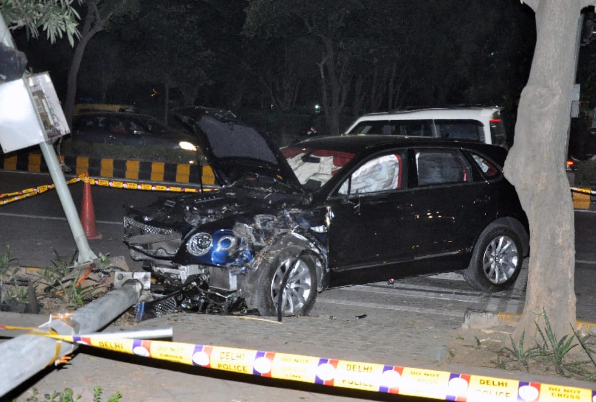 ponty chadha nephew bentley hits auto foreigner lady dies see brutal accident in photos